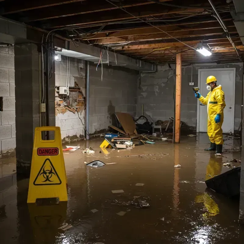 Flooded Basement Electrical Hazard in Stearns, KY Property