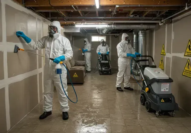 Basement Moisture Removal and Structural Drying process in Stearns, KY